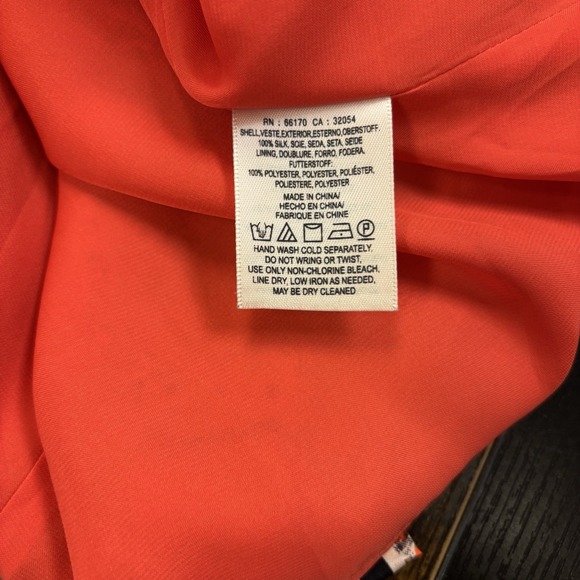 Maeve Anthropologie Canna Orange Black Silk Bandana Print Shift Dress Size 2 Zip - Picture 7 of 7